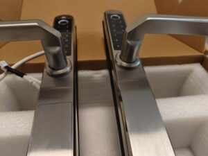 Double sides fingerprint smart UPVC lock