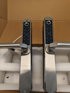Double sides fingerprint smart UPVC lock